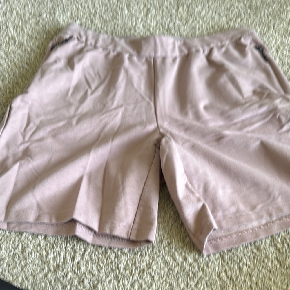 Athletic Purple Shorts with Elastic Waistband